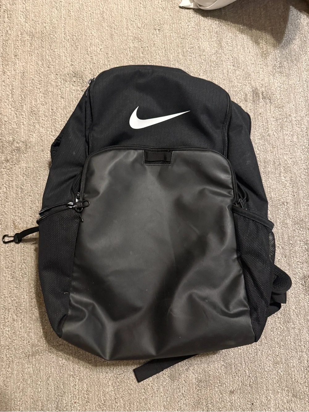 Nike Black Backpack with White Swoosh